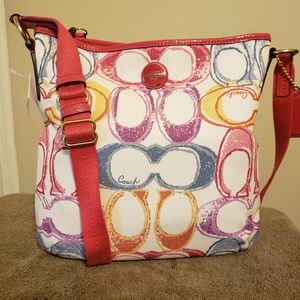 Coach Signature Scribble Print Crossbody